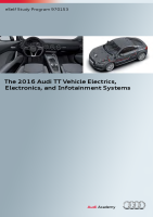 SSP 970153 - The 2016 Audi TT Vehicle Electrics, Electronics, and Infotainment Systems 